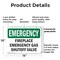Signmission Fireplace Gas Shutoff Valve Emergency Sign, Plastic, 14in W x 10in L, 2PK OS-2PACK-EM-P-1014-L-10365 - alternate 6